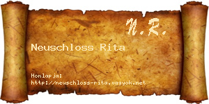 Neuschloss Rita névjegykártya